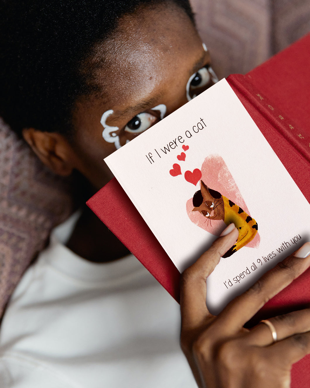 Love themed card - Spend all my 9 lives with you