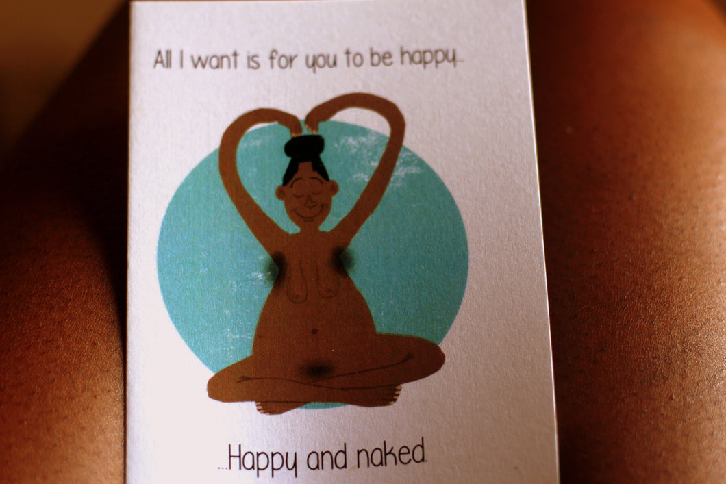 Love Themed Card - happy and naked